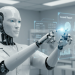 ロボットが指さしてる