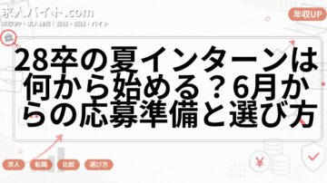 28卒の夏インターンは何から始める？6月からの応募準備と選び方