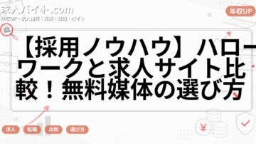 【採用ノウハウ】ハローワークと求人サイト比較！無料媒体の選び方