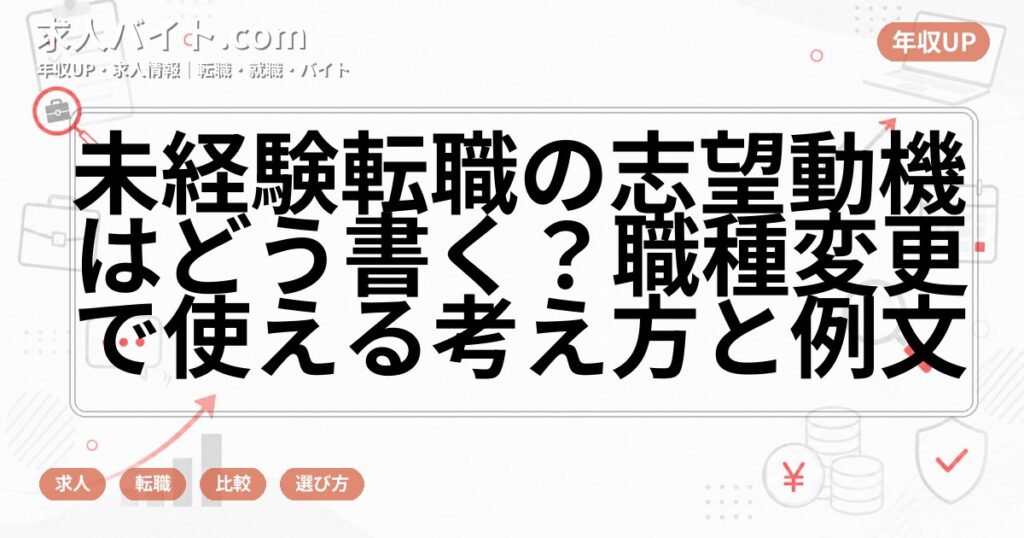 未経験転職の志望動機はどう書く？職種変更で使える考え方と例文