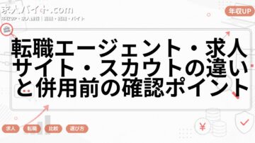 転職エージェント・求人サイト・スカウトの違いと併用前の確認ポイント