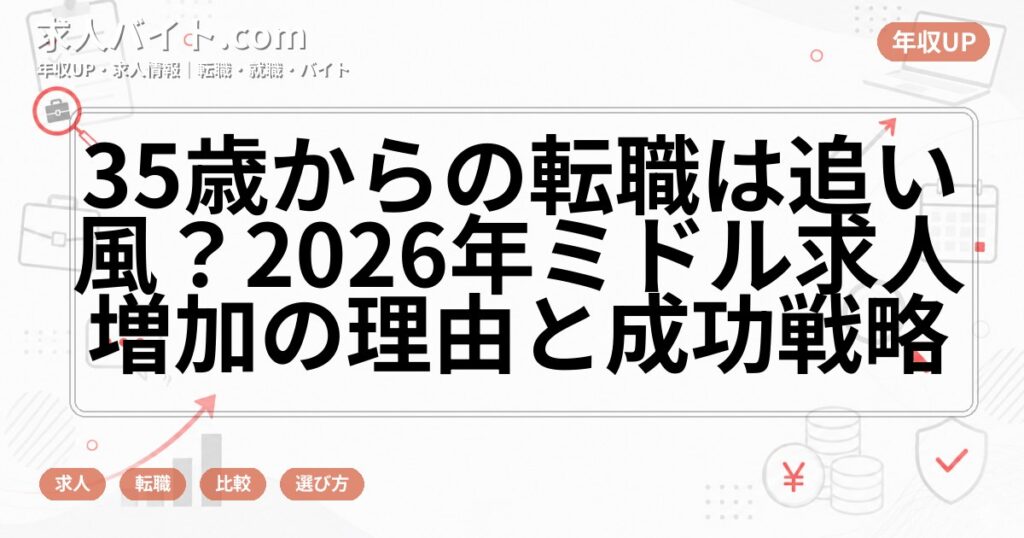 35歳からの転職は追い風？2026年ミドル求人増加の理由と成功戦略