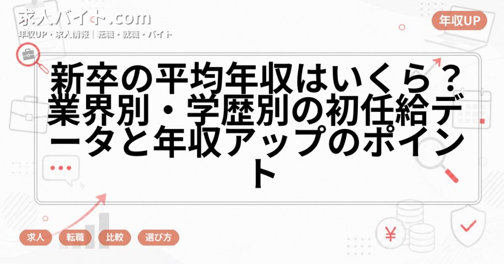 新卒の平均年収はいくら？業界別・学歴別の初任給データと年収アップのポイント