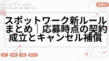 スポットワーク新ルールまとめ｜応募時点の契約成立とキャンセル補償